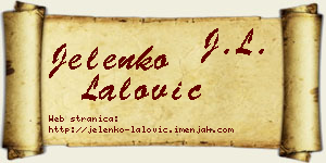 Jelenko Lalović vizit kartica
